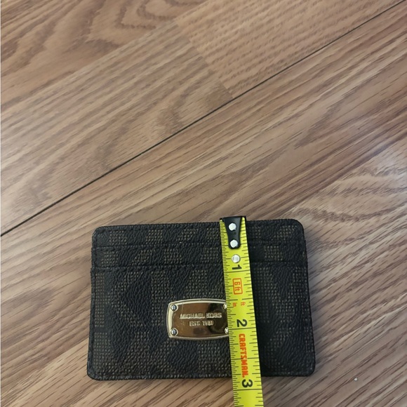 Michael Kors Dark Brown Card & Key Slot Holder with Gold Plate - Picture 3 of 5